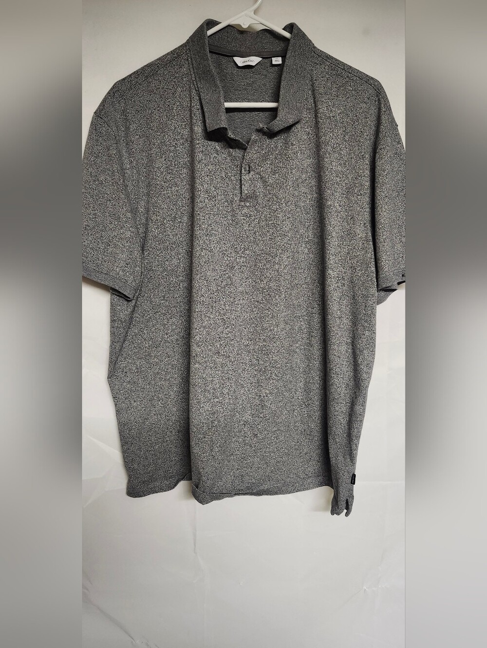 Calvin Klein Men's Speckled Gray Polo